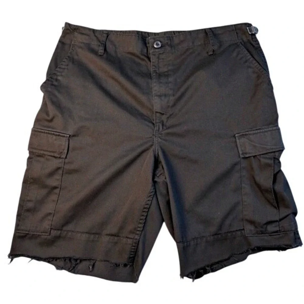 Propper Cargo Shorts Mens L/R Black Raw Hem Tactical Utility 36w